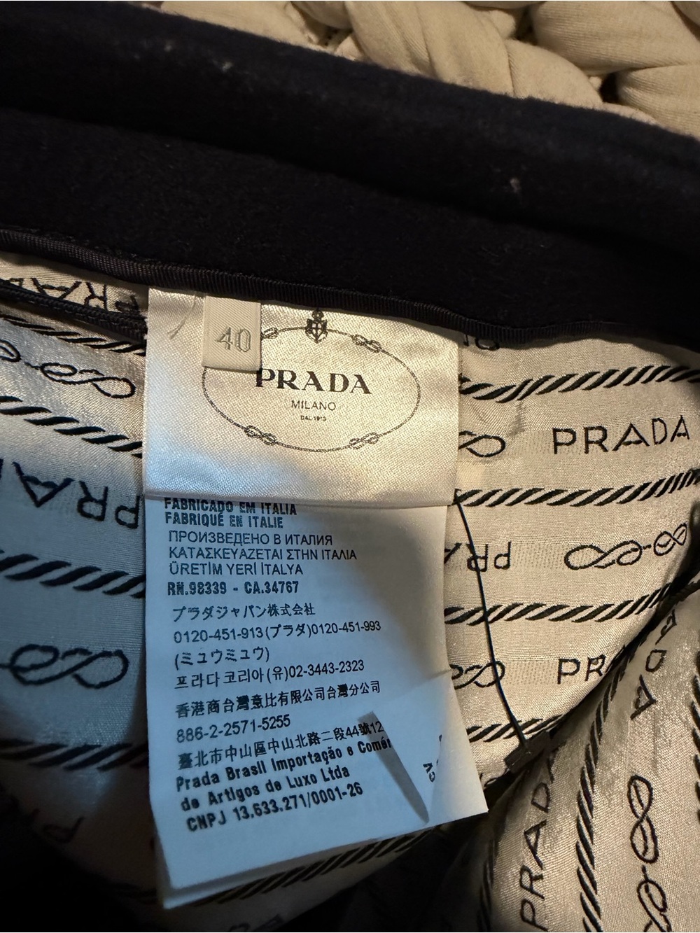 Prada Mini Skirt with gold Prada buttons - Picture 7 of 9